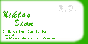 miklos dian business card