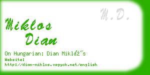 miklos dian business card